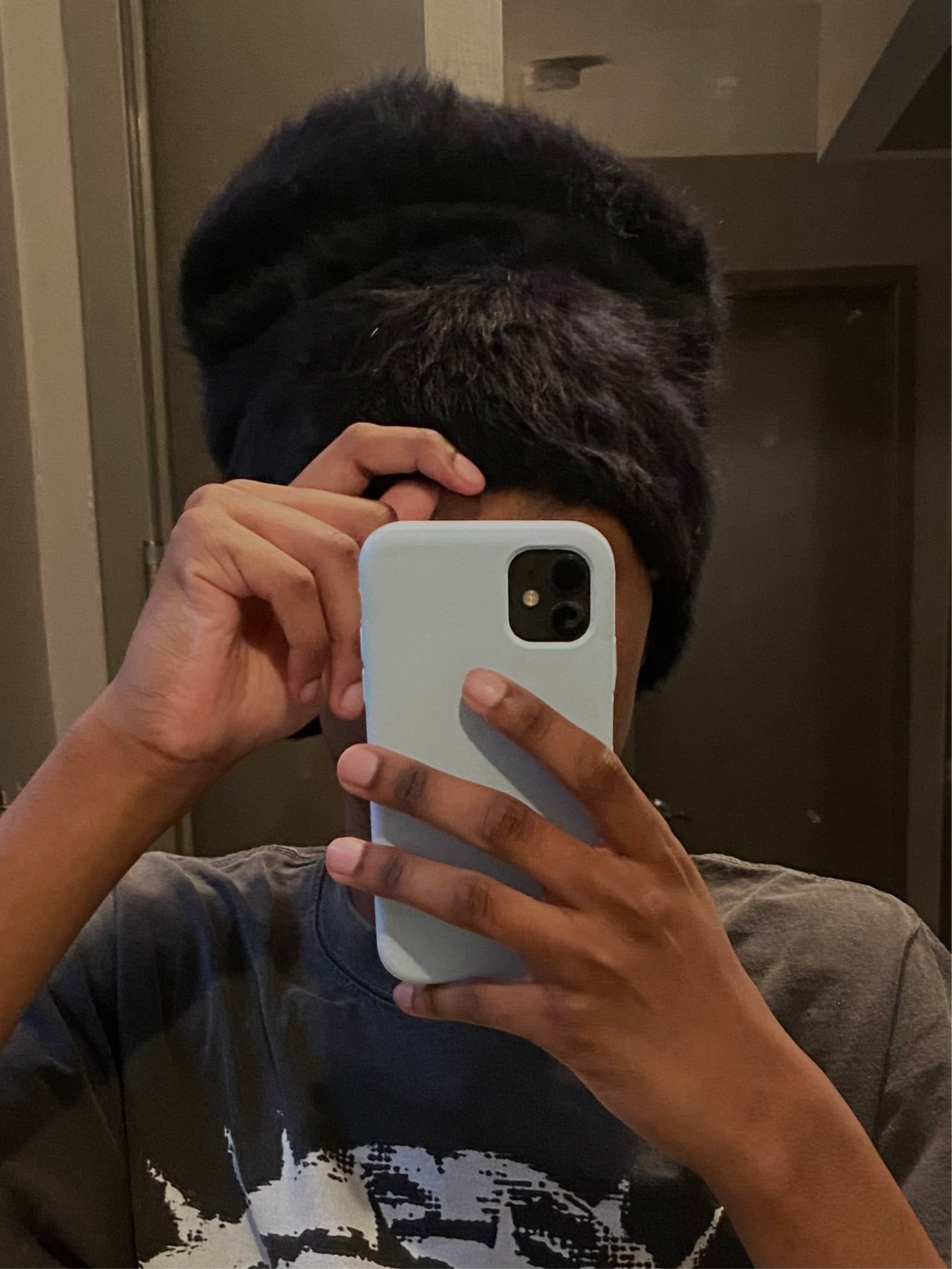 OG BLACK FUR BEANIE