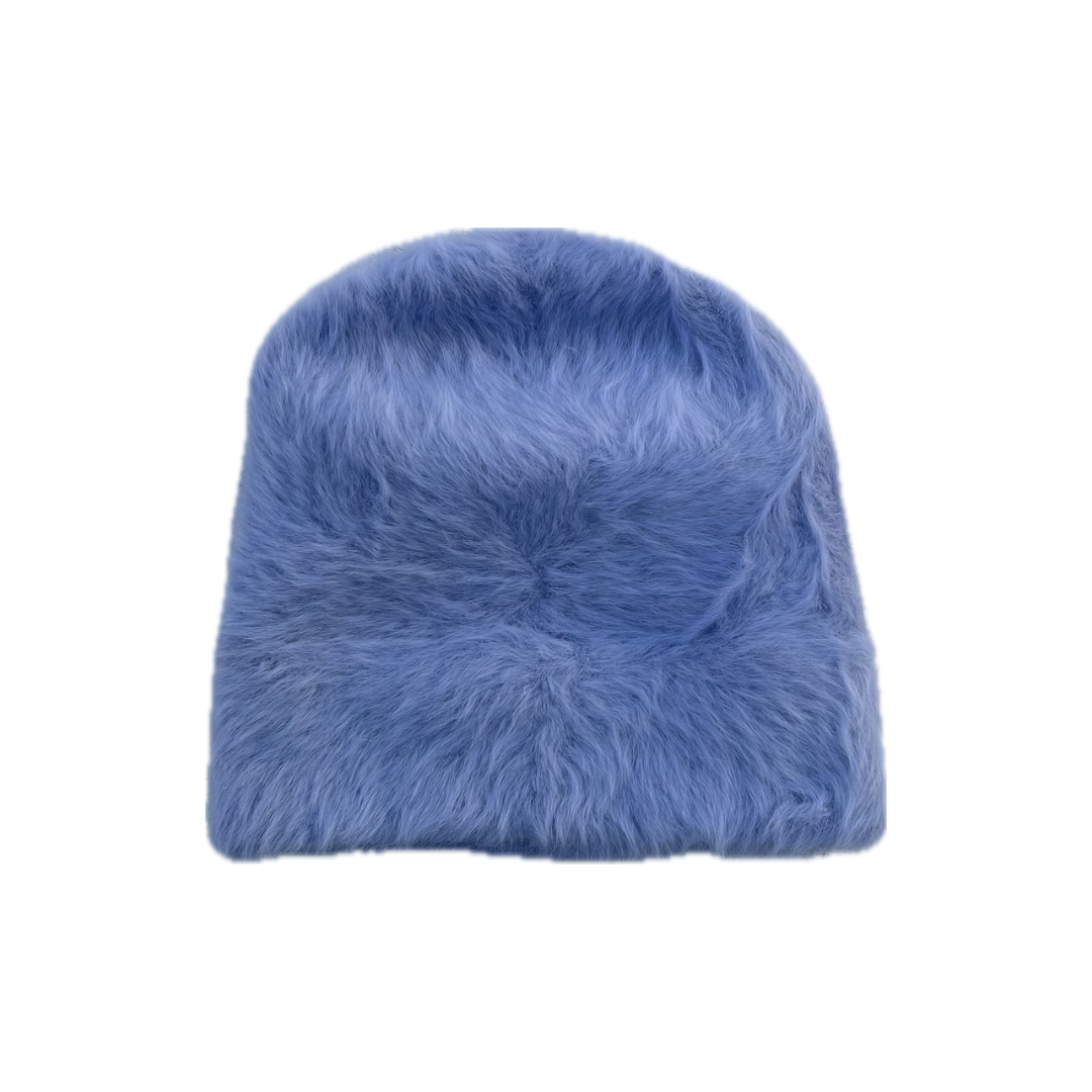 SKY BLUE FUR BEANIE